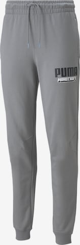 PUMA Tapered Pants 'Minecraft' in Grey: front