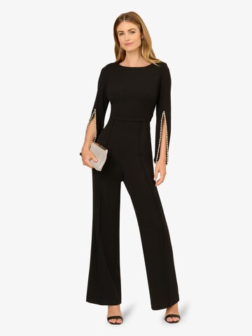 Adrianna Papell Jumpsuit 'Split Sleeve Crepe Jumpsuit' in Zwart
