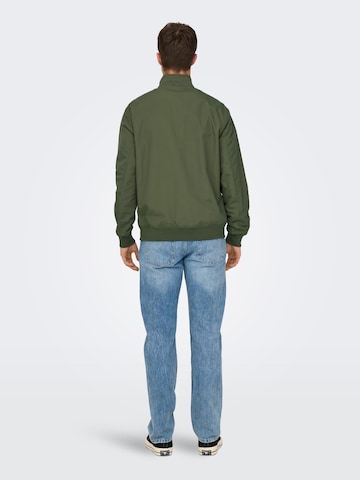 Only & Sons Between-Season Jacket 'GERRY HARRINGTON' in Green