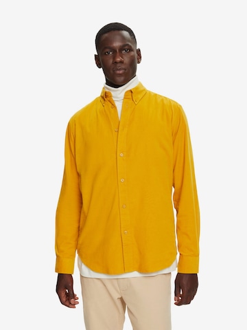 ESPRIT Regular fit Overhemd in Geel: voorkant