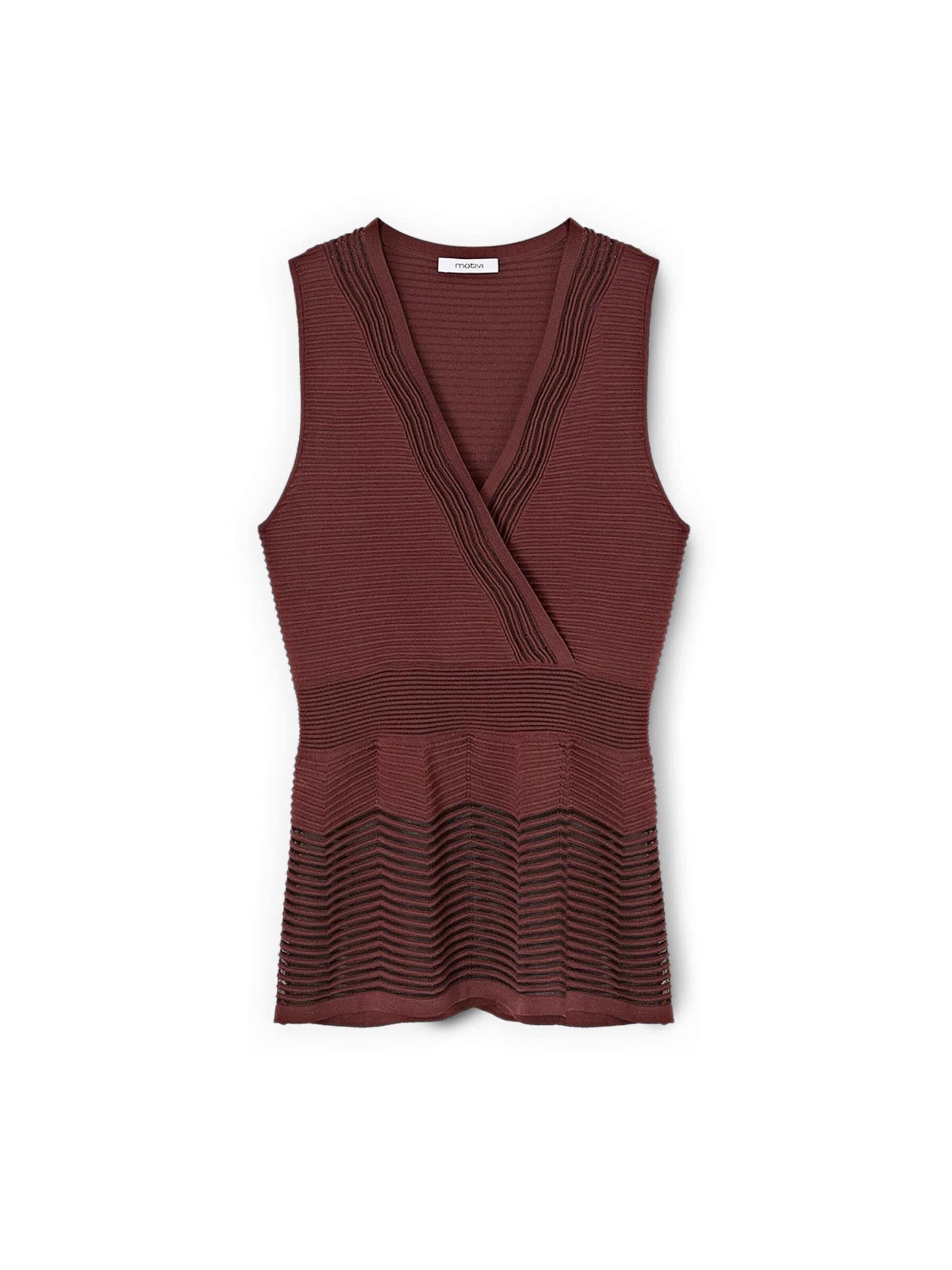 Tops en tricot MOTIVI en marron : devant