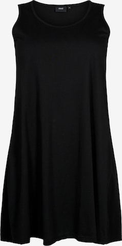 Zizzi Καλοκαιρινό φόρεμα 'VMIRA' σε μαύρο: μπροστά