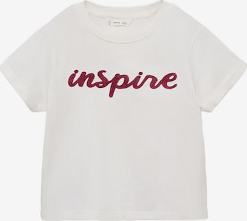 MANGO KIDS Paita 'INSPIRE' värissä valkoinen: etupuoli