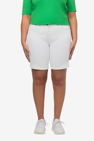 Ulla Popken Slim fit Jeans in White: front