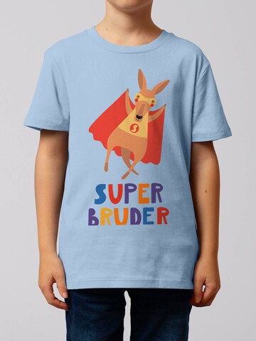 watabout.kids Shirt 'Känguru Superbruder' in Blauw