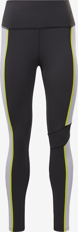 Reebok Skinny Spodnie sportowe w kolorze czarny: przód