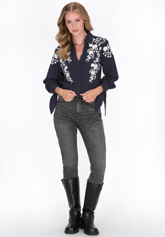 DreiMaster Vintage Blouse in Blue