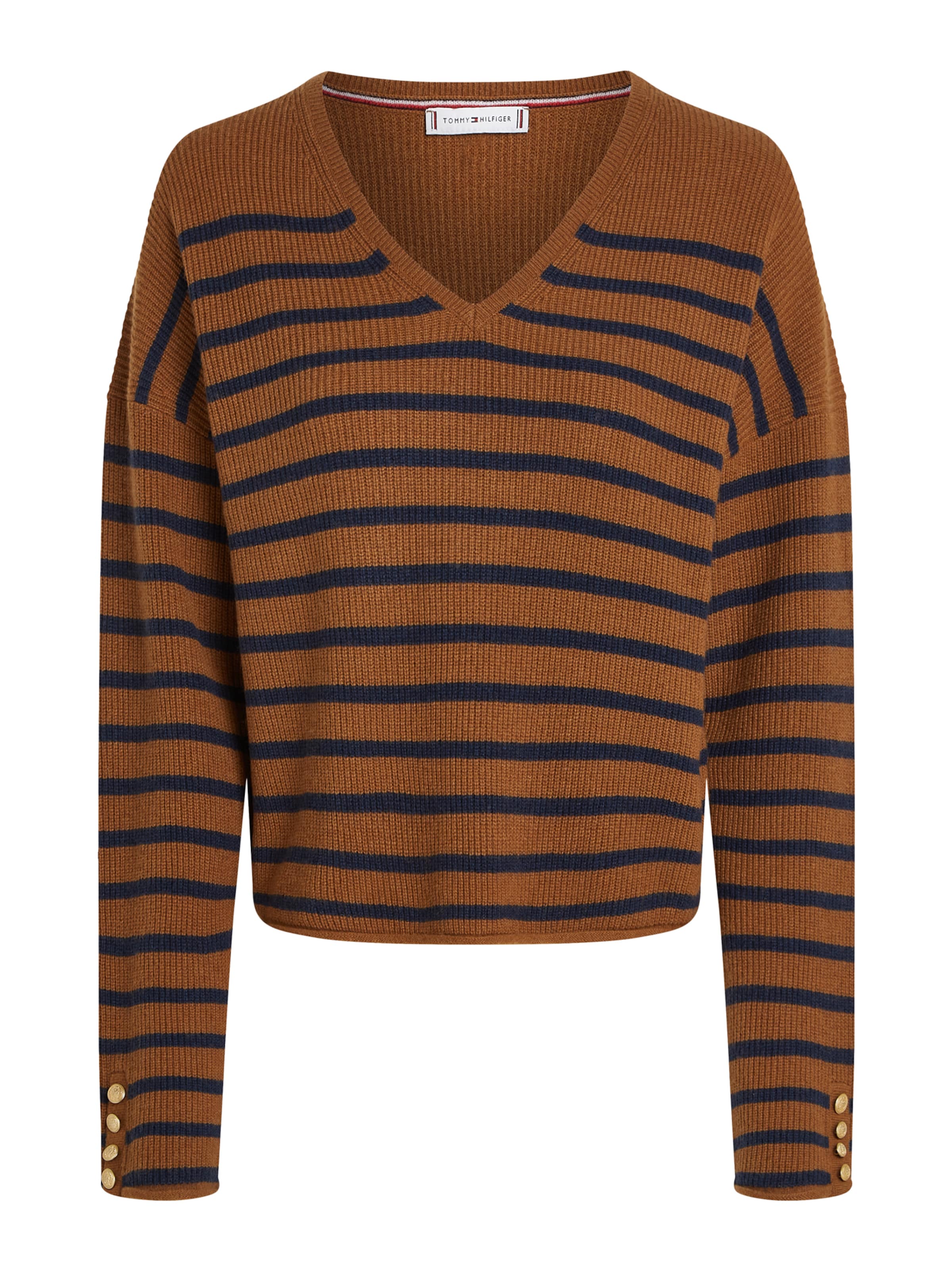 TOMMY HILFIGER Sveter - Hnedá: predná strana