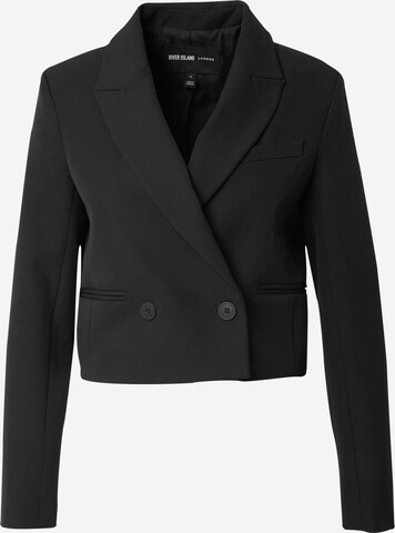 River Island Blazer in Black: front