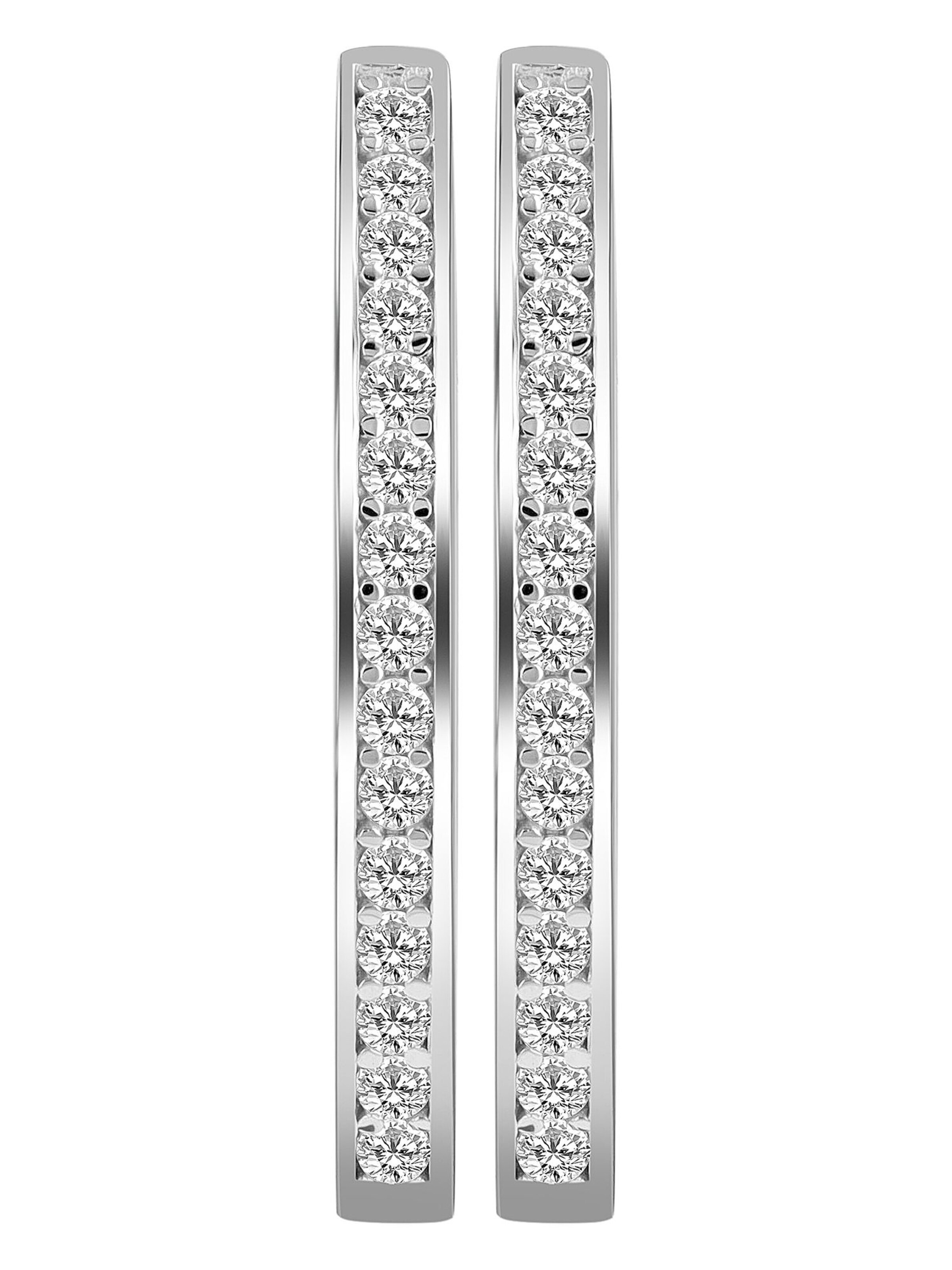 Akzent Earrings '"Avila" aus 925 Sterlingsilber, rhodiniert, langlebig' in Silver: front
