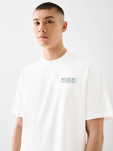 T-Shirt Bershka en blanc