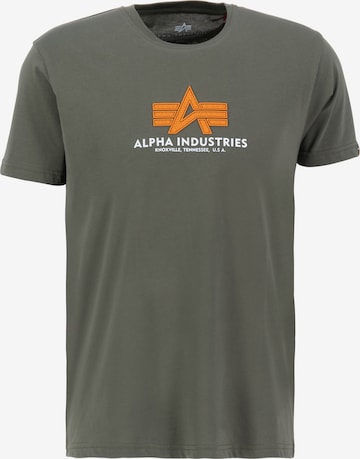 ALPHA INDUSTRIES Shirt in Groen: voorkant