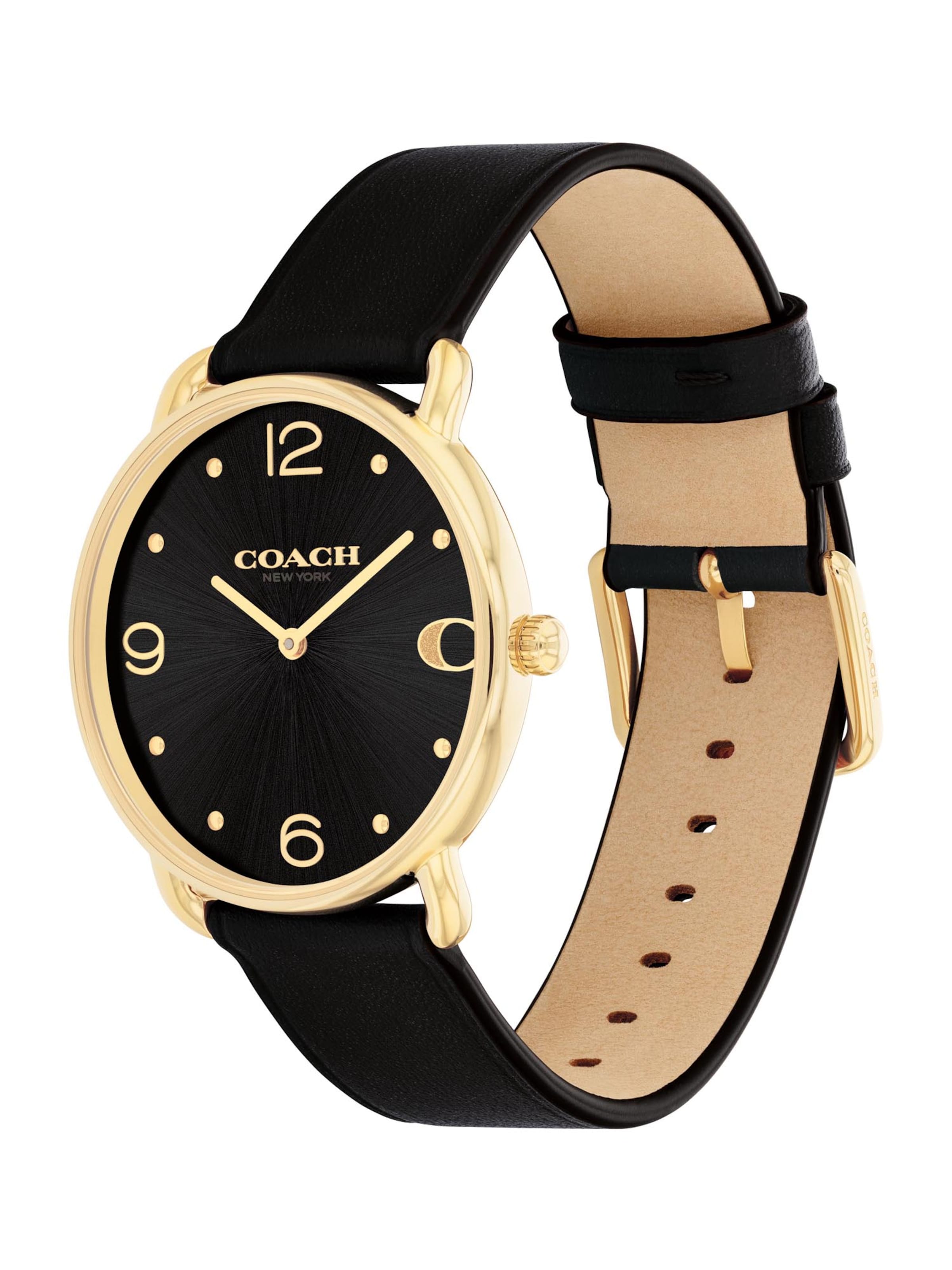 Montre à affichage analogique 'ELLIOT' COACH en noir : devant