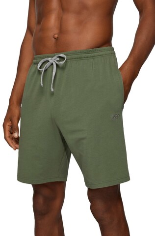 BOSS Regular Pants in Green: front