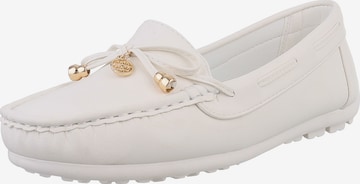 Ital-Design Moccasins in White: front