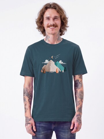 T-Shirt 'Night & Clouds' Watapparel en vert : devant