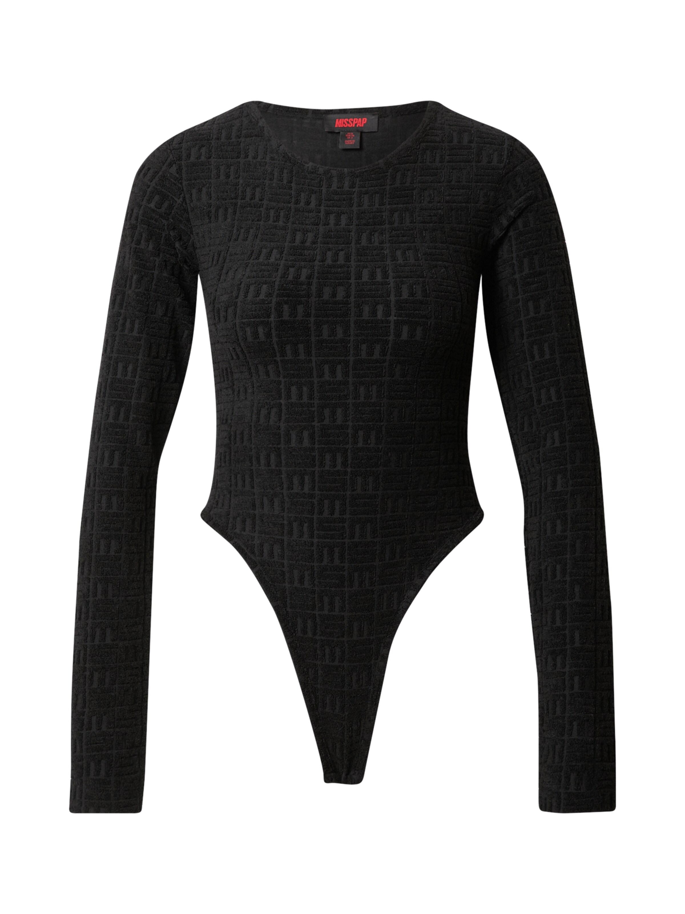 Body a maglietta di Misspap in nero: frontale