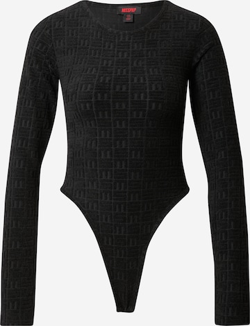 Misspap - Body camiseta en negro: frente