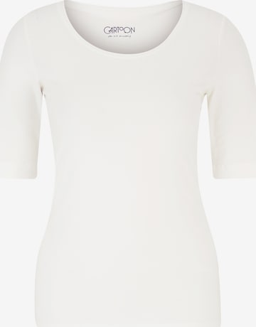 Cartoon T-shirt i vit: framsida