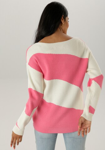 Aniston SELECTED Pullover in Weiß