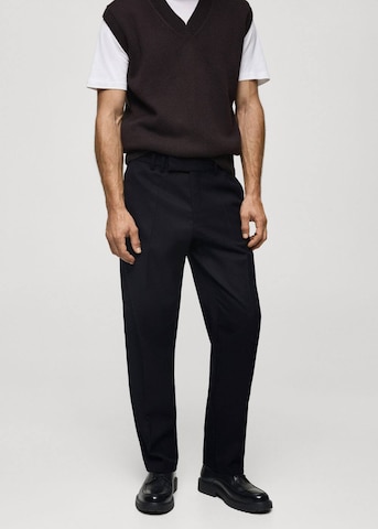 MANGO MAN Slim fit Pleated Pants 'Yanis' in Blue