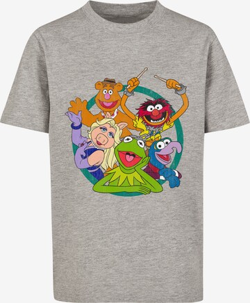 F4NT4STIC Shirt 'Disney The Muppets Group Circle' in Grijs: voorkant