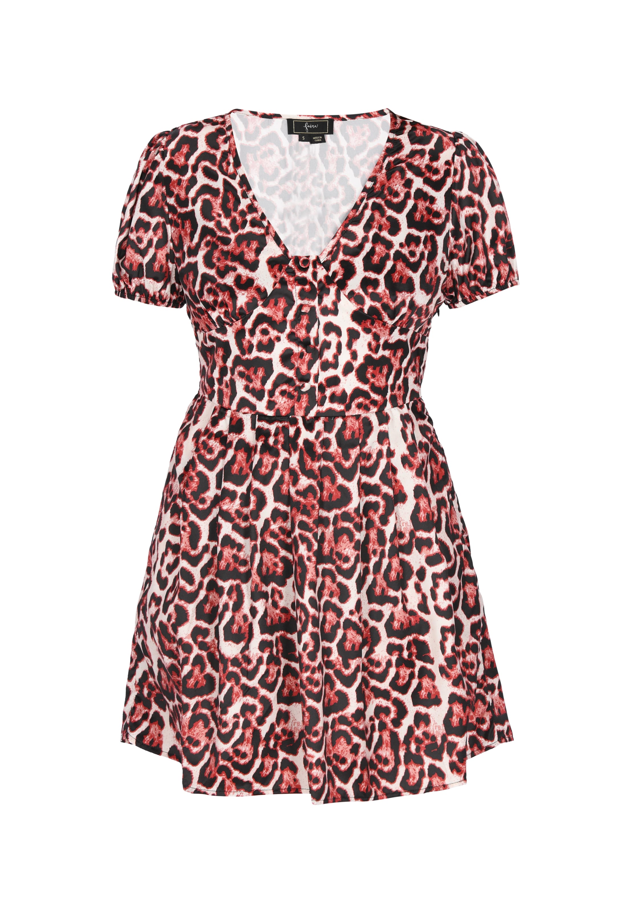 faina Shirt dress in Red: front