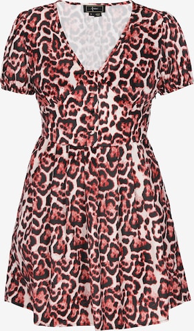 Robe-chemise faina en rouge : devant