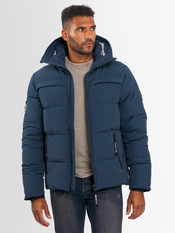 Alessandro Salvarini Winter Jacket in Blue: front