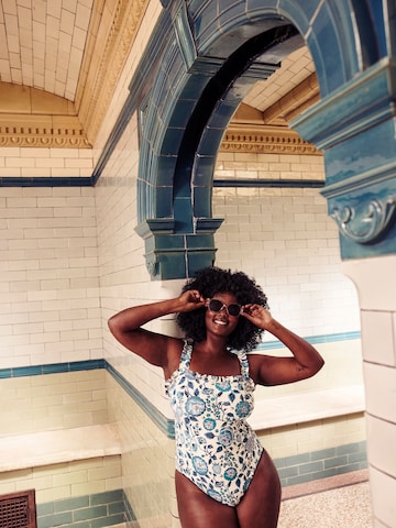 Cath Kidston Bustier Enodelne kopalke 'Cath Kidston' | modra barva