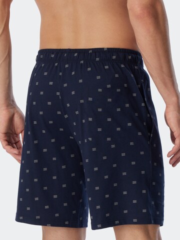 SCHIESSER Pyžamové kalhoty – modrá