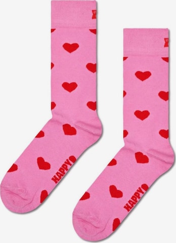 Calzino 'Heart Sock Pink' di Happy Socks in rosa: frontale