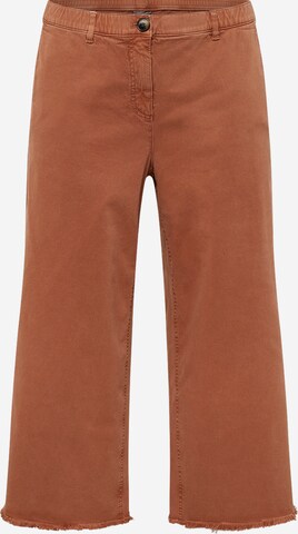 SAMOON Wide leg Jeans in Brown: front
