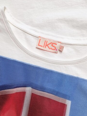 LIKS. Munich T-shirt 'Tshirt mit Print - PamelaC' i vit