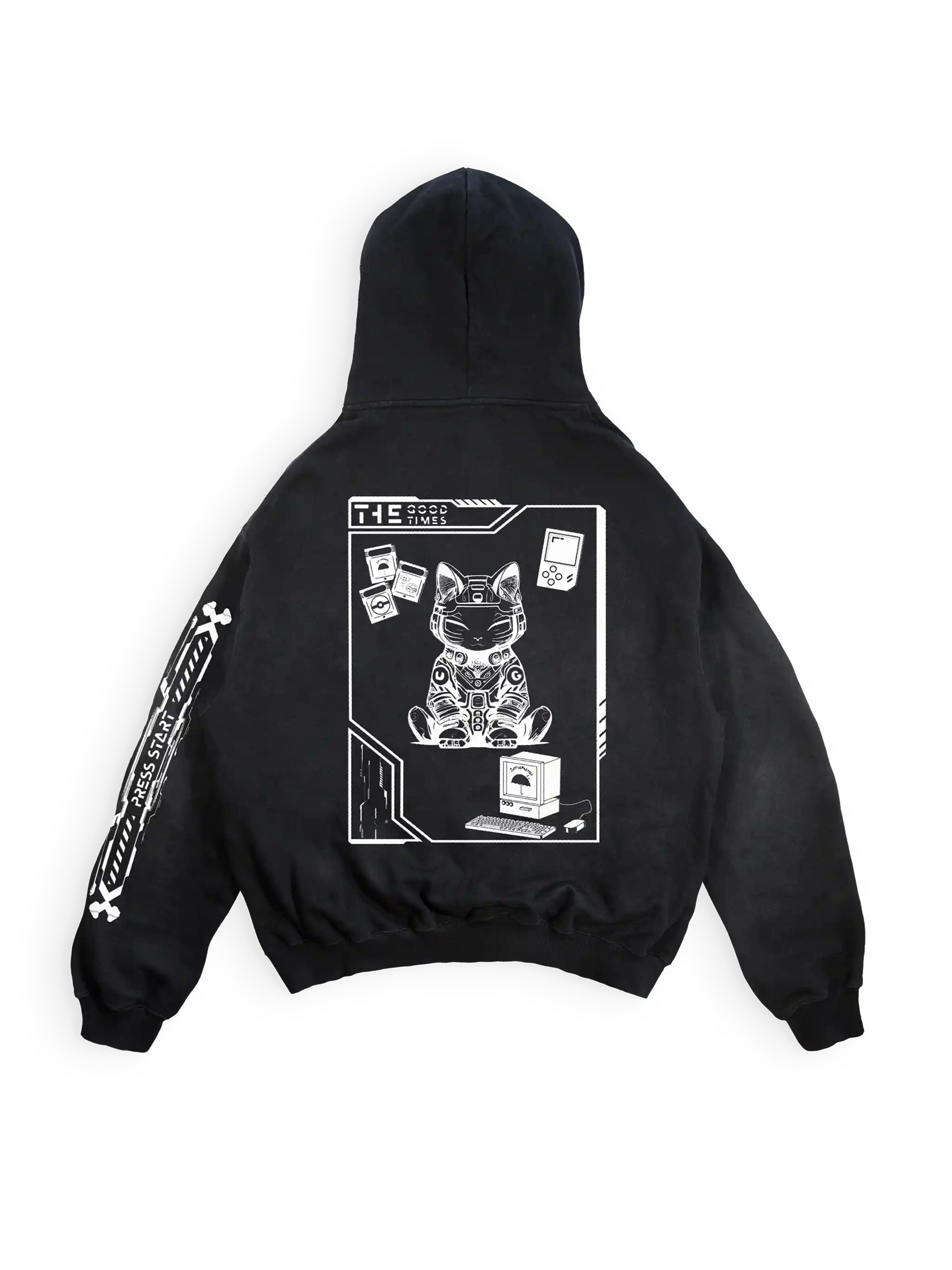 Sweat-shirt 'Good Times - heavy oversized Hoodie 500GSM' JustDepressed Clothing en noir