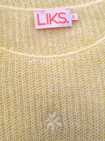 Pullover 'Strickpullover leichte Rippenstruktur aus Alpaka-Woll-Mischung - BriaC' di LIKS. Munich in giallo