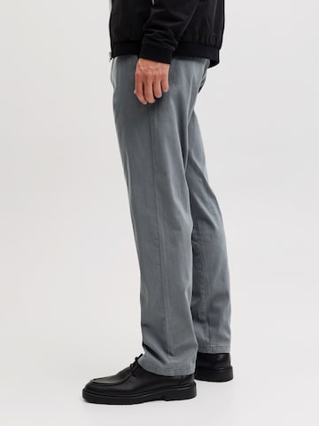 JACK & JONES Loosefit Lærredsbukser 'JPSTKane Dylan' i grå