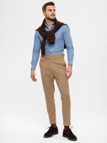 Effilé Pantalon à plis Antioch en beige