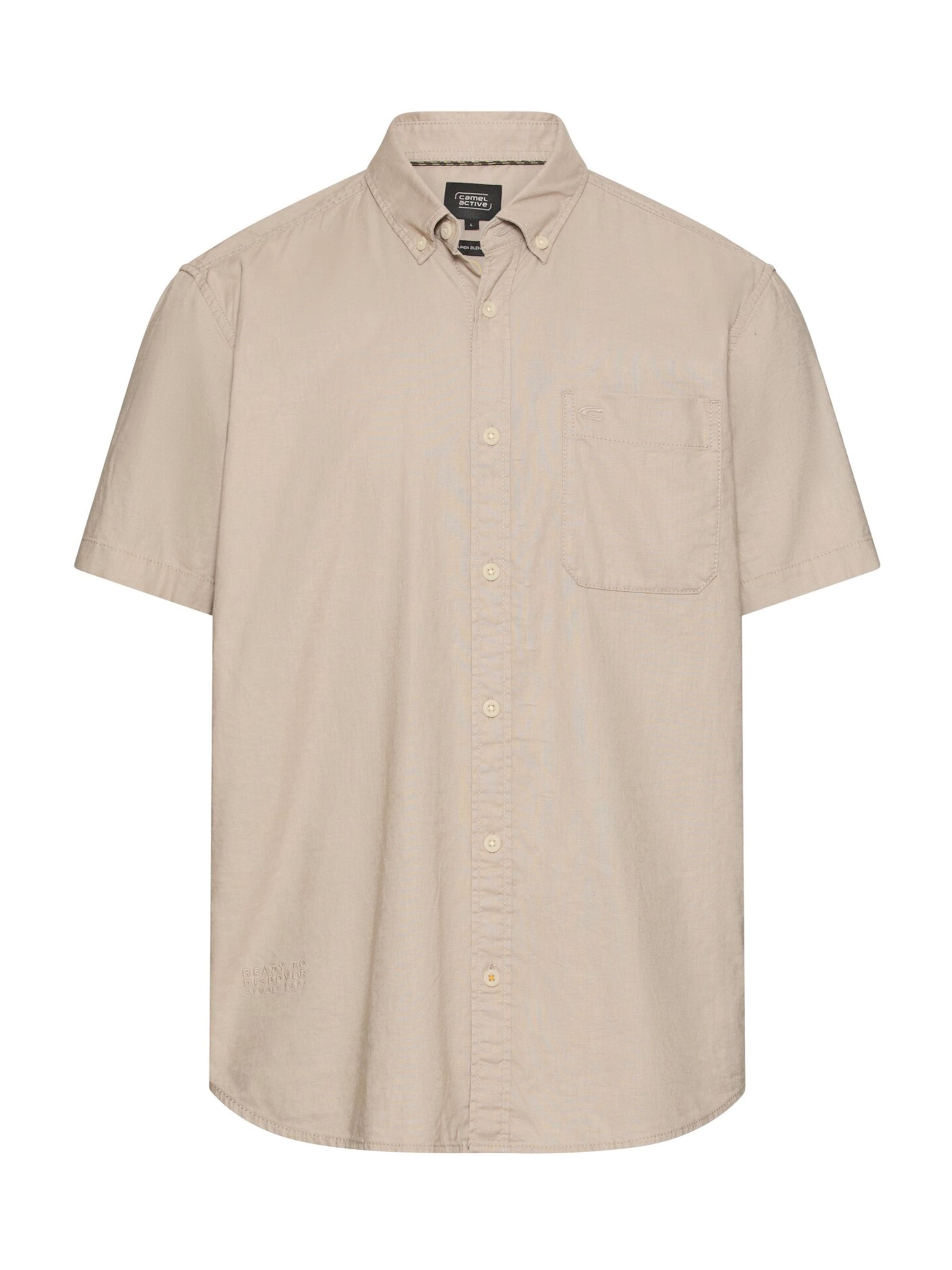 CAMEL ACTIVE Button Up Shirt in Beige: front
