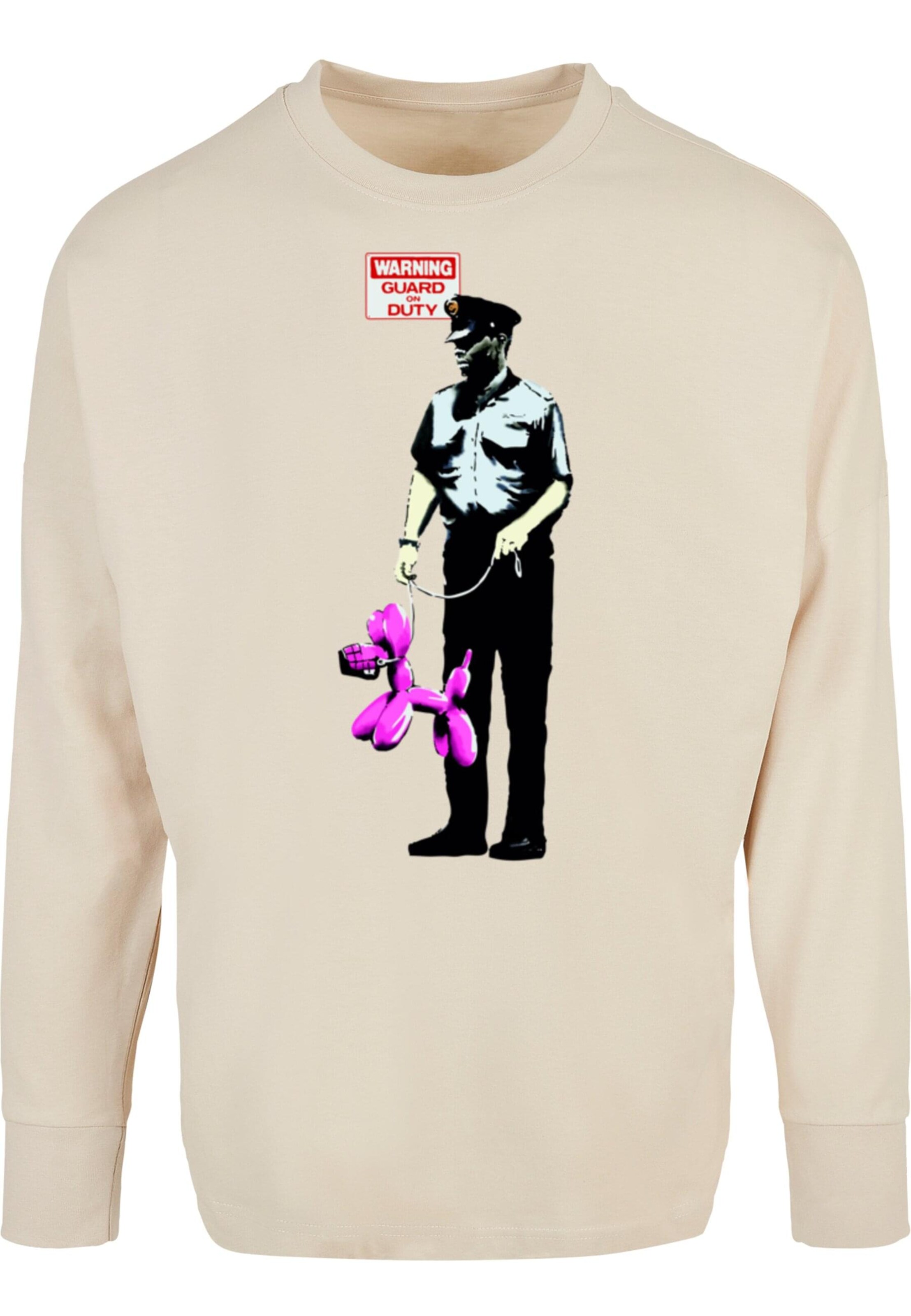 T-Shirt 'Brandalised - Pink Balloon Dog' Merchcode en beige : devant