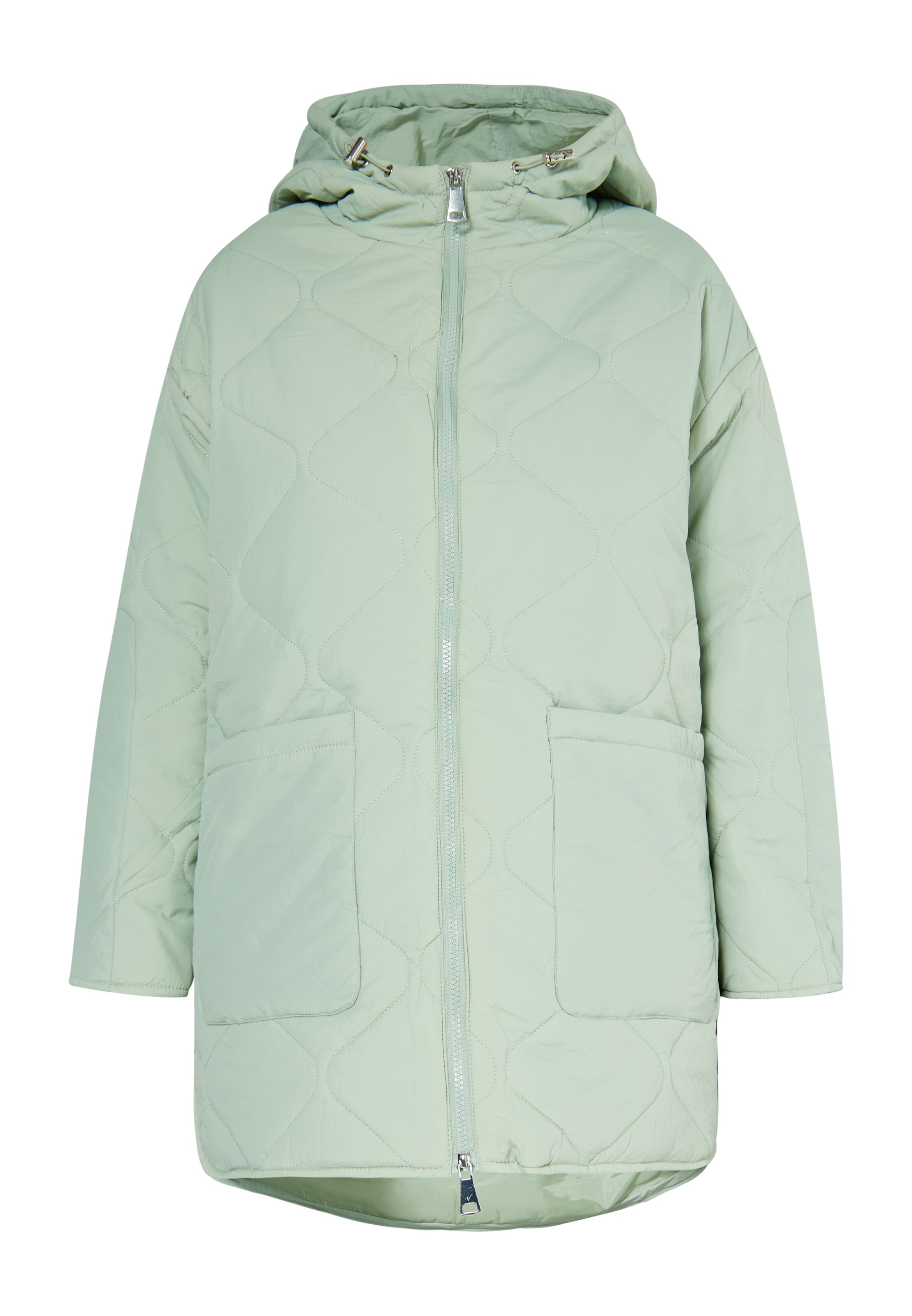 usha WHITE LABEL Prechodná bunda 'Pryam' - Zelená: predná strana