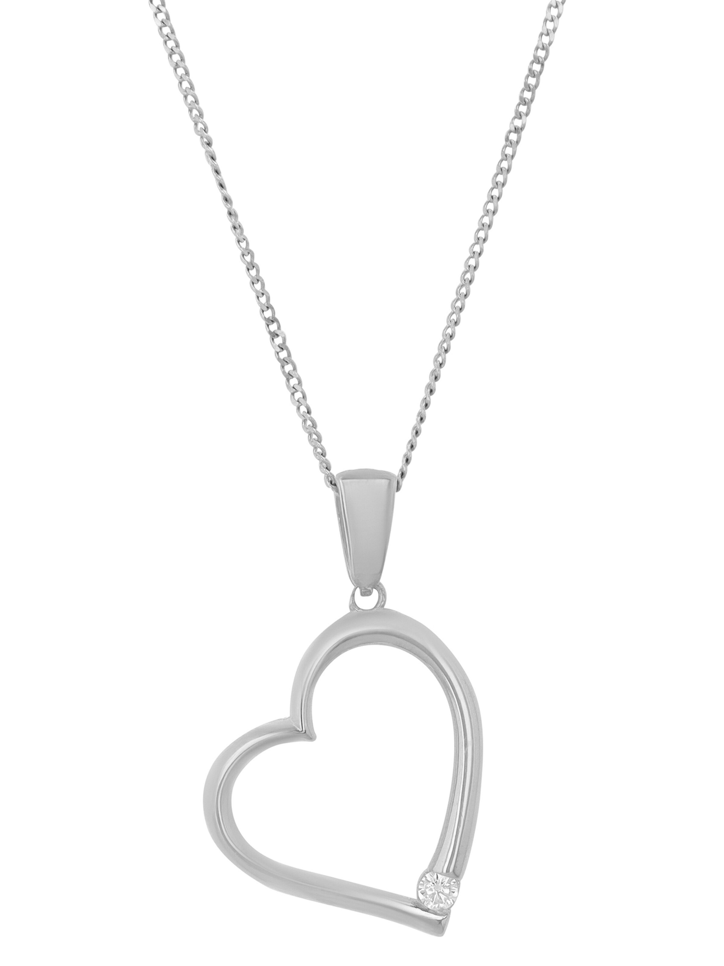 Akzent Pendant 'langlebig' in Silver: front