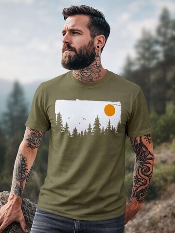 Neverless Shirt 'Forest'‌ in Grün
