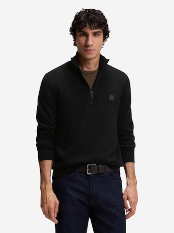 BOSS Sweater in Black: front