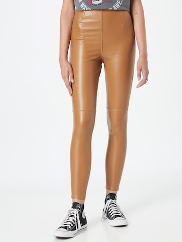 Skinny Leggings di Abercrombie & Fitch in marrone: frontale