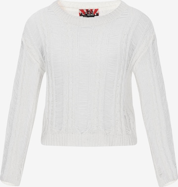 Pulover de la myMo ROCKS pe alb: față