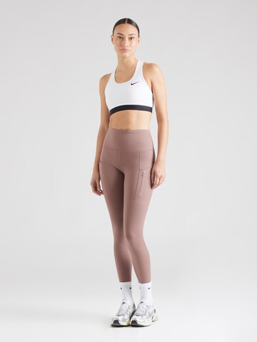 NIKE Skinny Sportovní kalhoty – hnědá