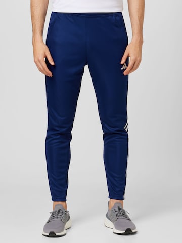 ADIDAS PERFORMANCE Regular Workout Pants 'Essentials' in Blue: front