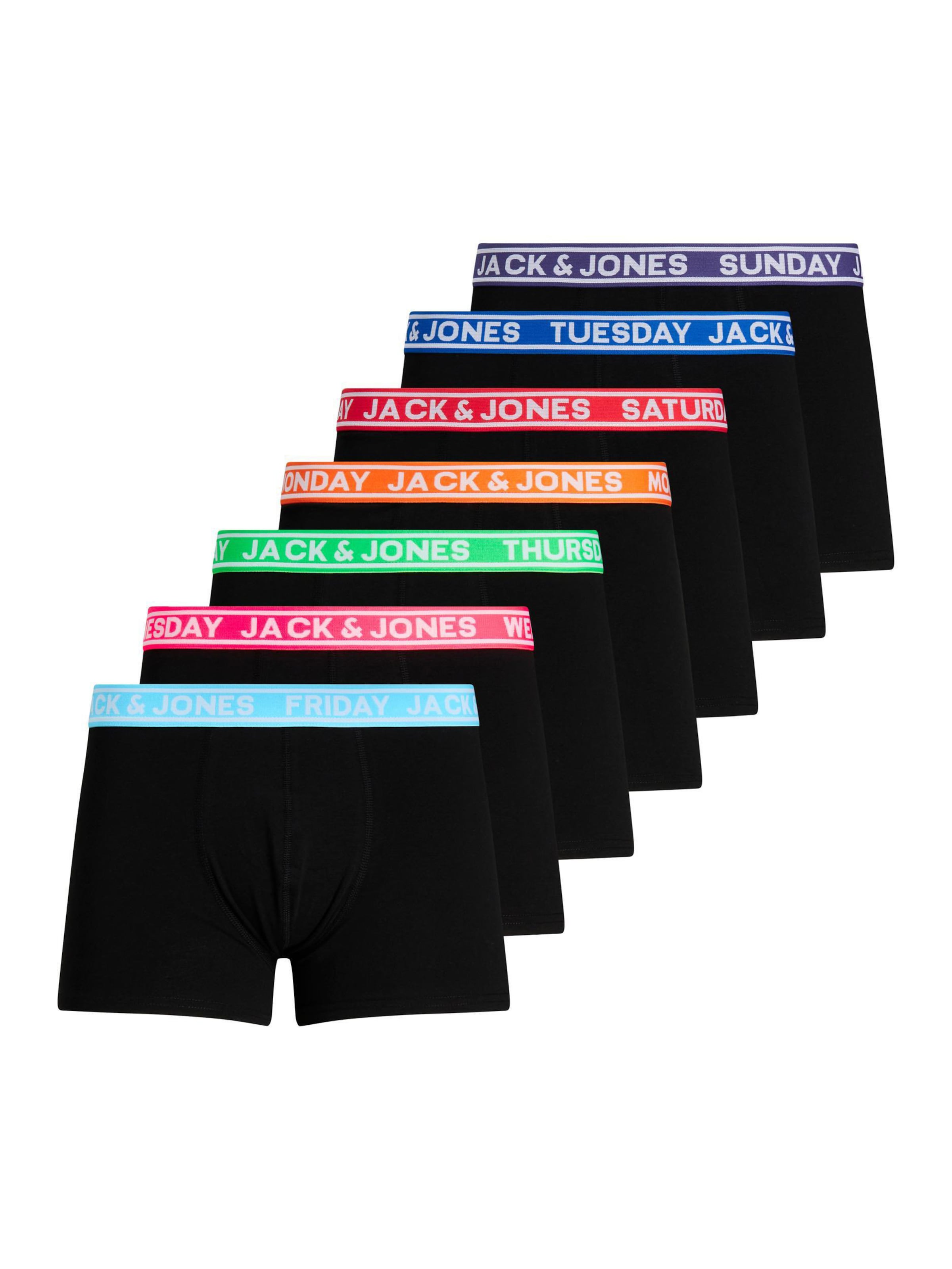 Men Underwear | JACK & JONES Boxer shorts 'JACWEEKDAY' in Black - IR51878