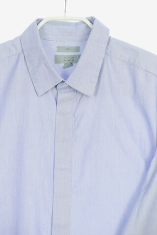 COS Button Up Shirt in M in Blue